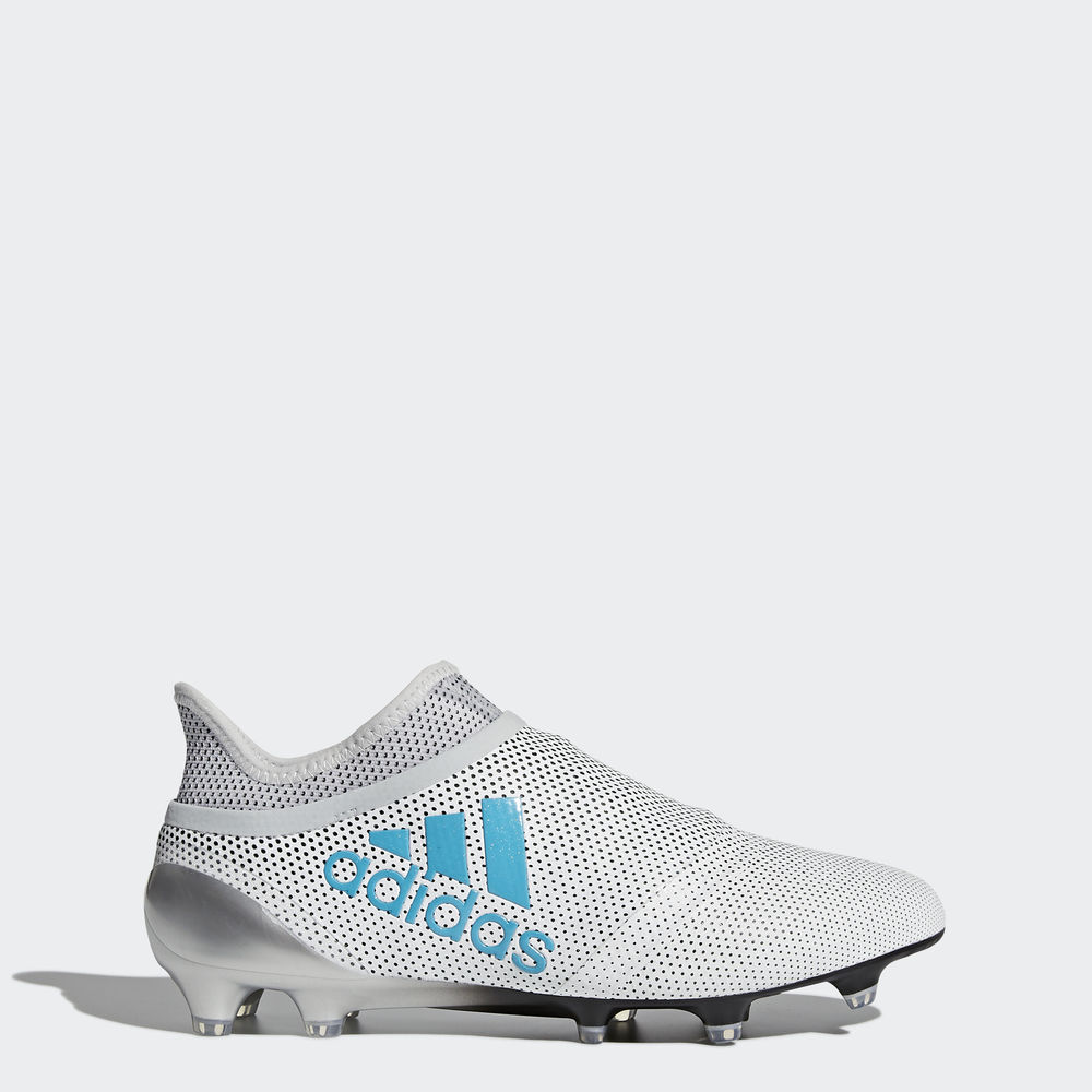 Adidas X 17+ Purespeed Firm Ground - ποδοσφαιρικα παπουτσια ανδρικα - Ασπρα/Μπλε/Γκρι,Μέγεθος: EU 36